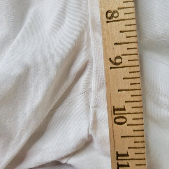 Vince Capri Crop Pants Size 6 29X25 White Cotton Linen Blend Pockets Zip Front - Picture 12 of 14